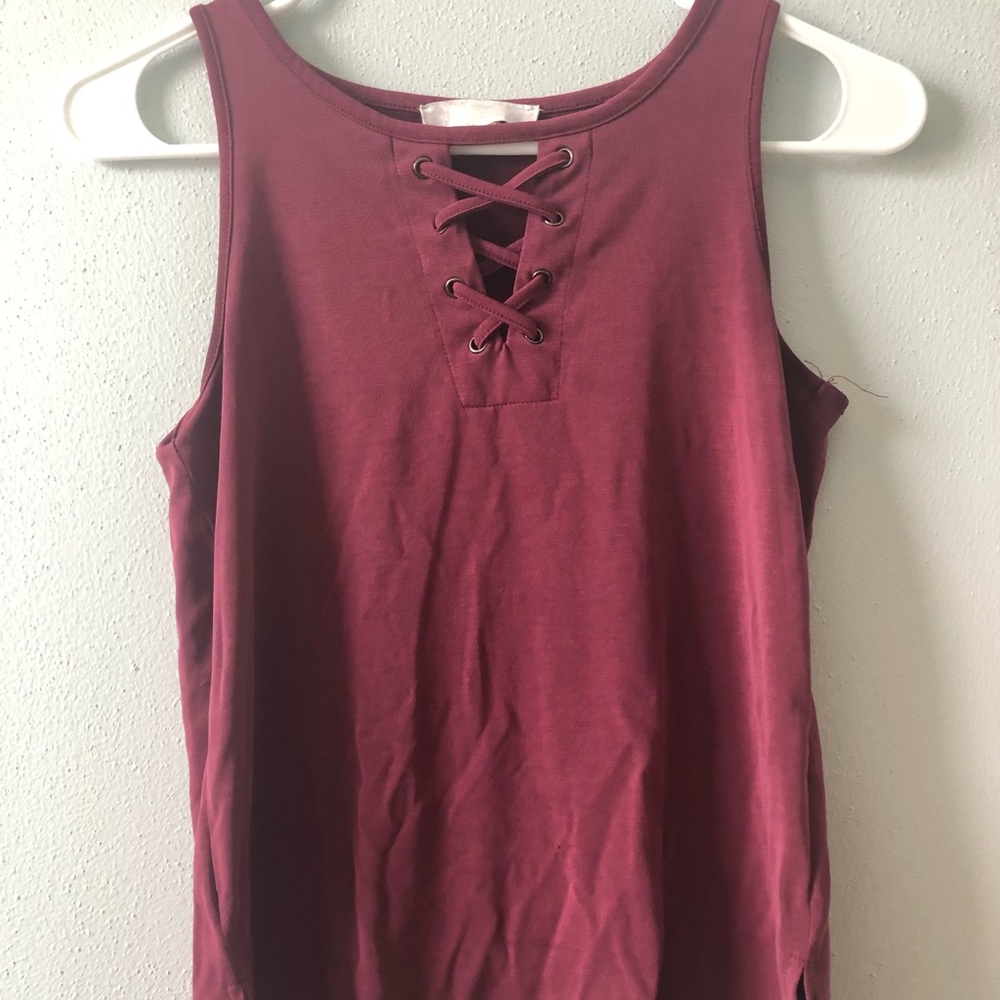 Cross tie tank top